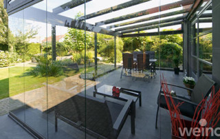 contemporary garden glass room